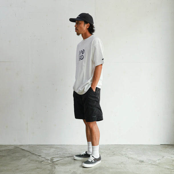 LIGHT NYLON RELAX TAC CARGO SHORTS - BLACK