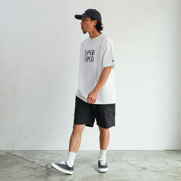 LIGHT NYLON RELAX TAC CARGO SHORTS - BLACK