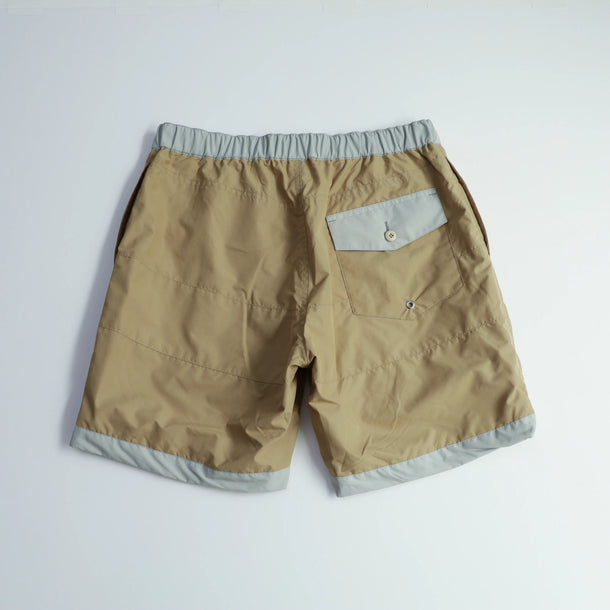 BOARD SHORTS 3LINE BEIGE×GRAY