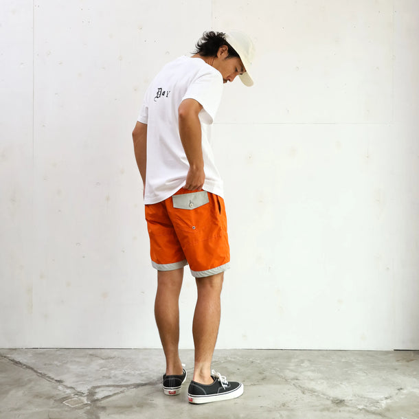 BOARD SHORTS 3LINE ORANGE×GRAY