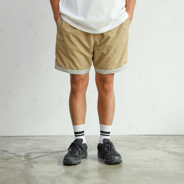 BOARD SHORTS 3LINE BEIGE×GRAY