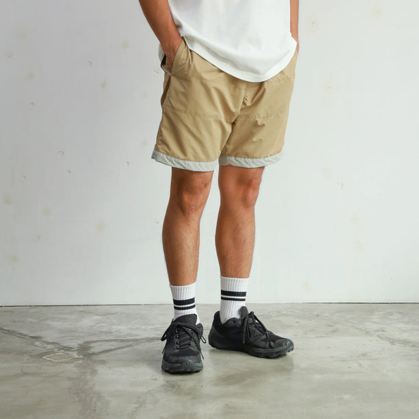BOARD SHORTS 3LINE BEIGE×GRAY