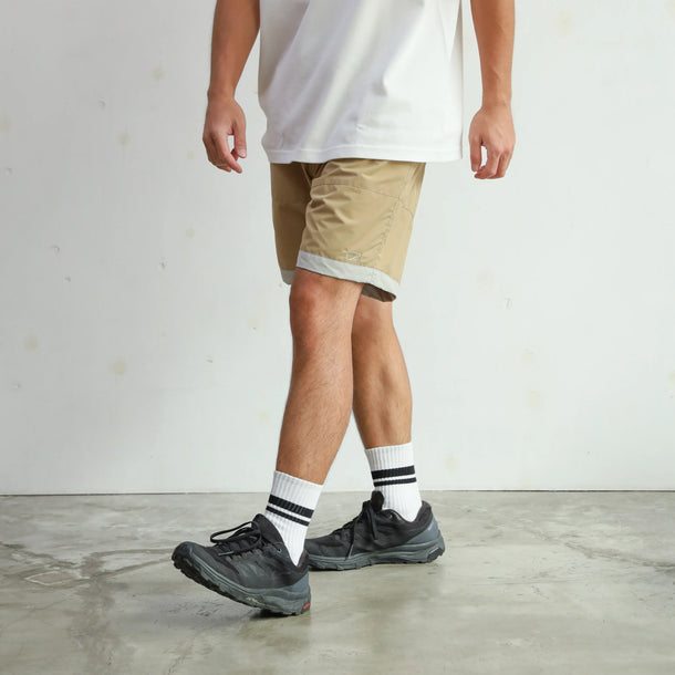 BOARD SHORTS 3LINE BEIGE×GRAY