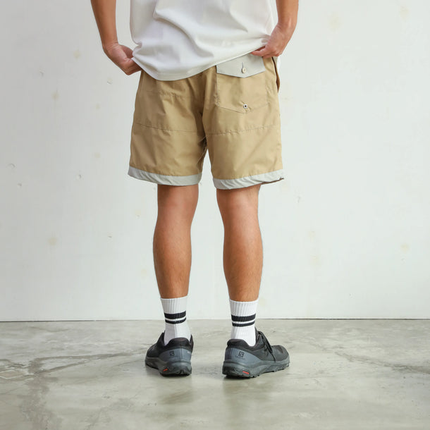 BOARD SHORTS 3LINE BEIGE×GRAY