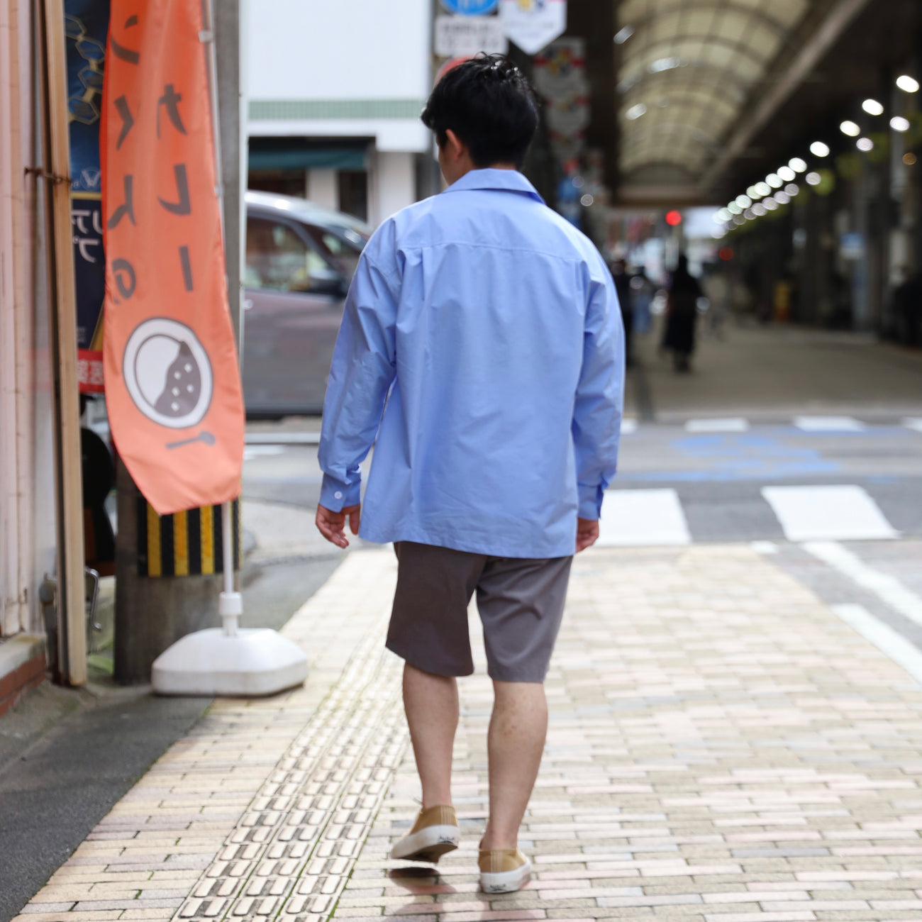 LOOSE SHIRTS L/S (COOL MAX) - BLUE