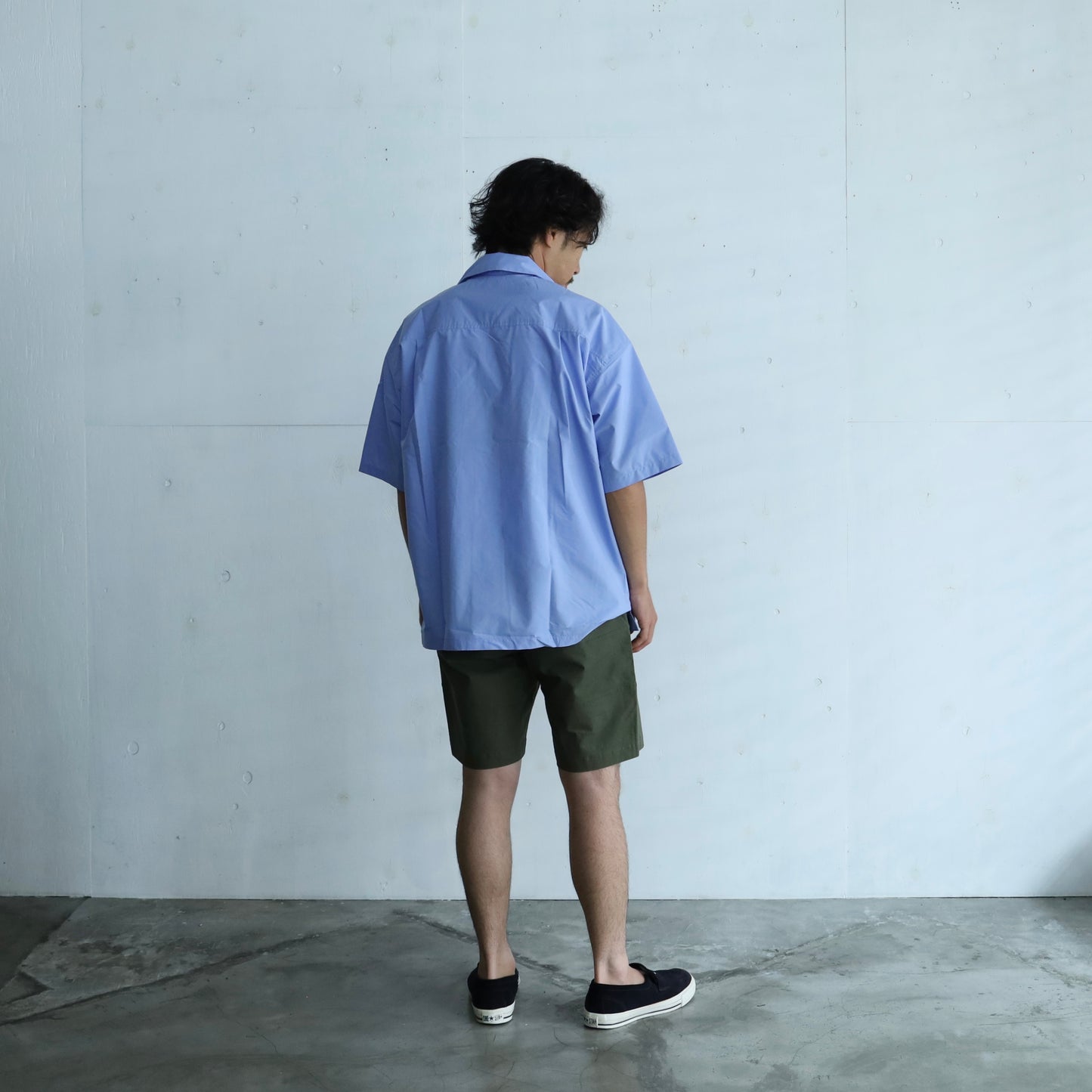 LOOSE SHIRTS S/S (COOL MAX) - BLUE