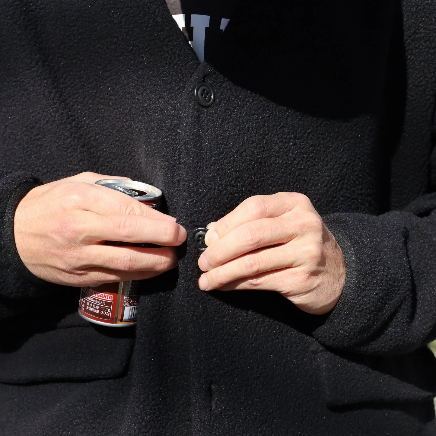 LOOSE CARDIGAN L/S W/PKT (THERMAL PRO) - BLACK