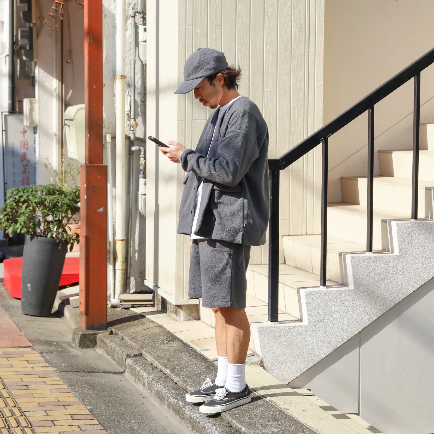 LOOSE CARDIGAN L/S W/PKT (THERMAL PRO) - CHARCOAL