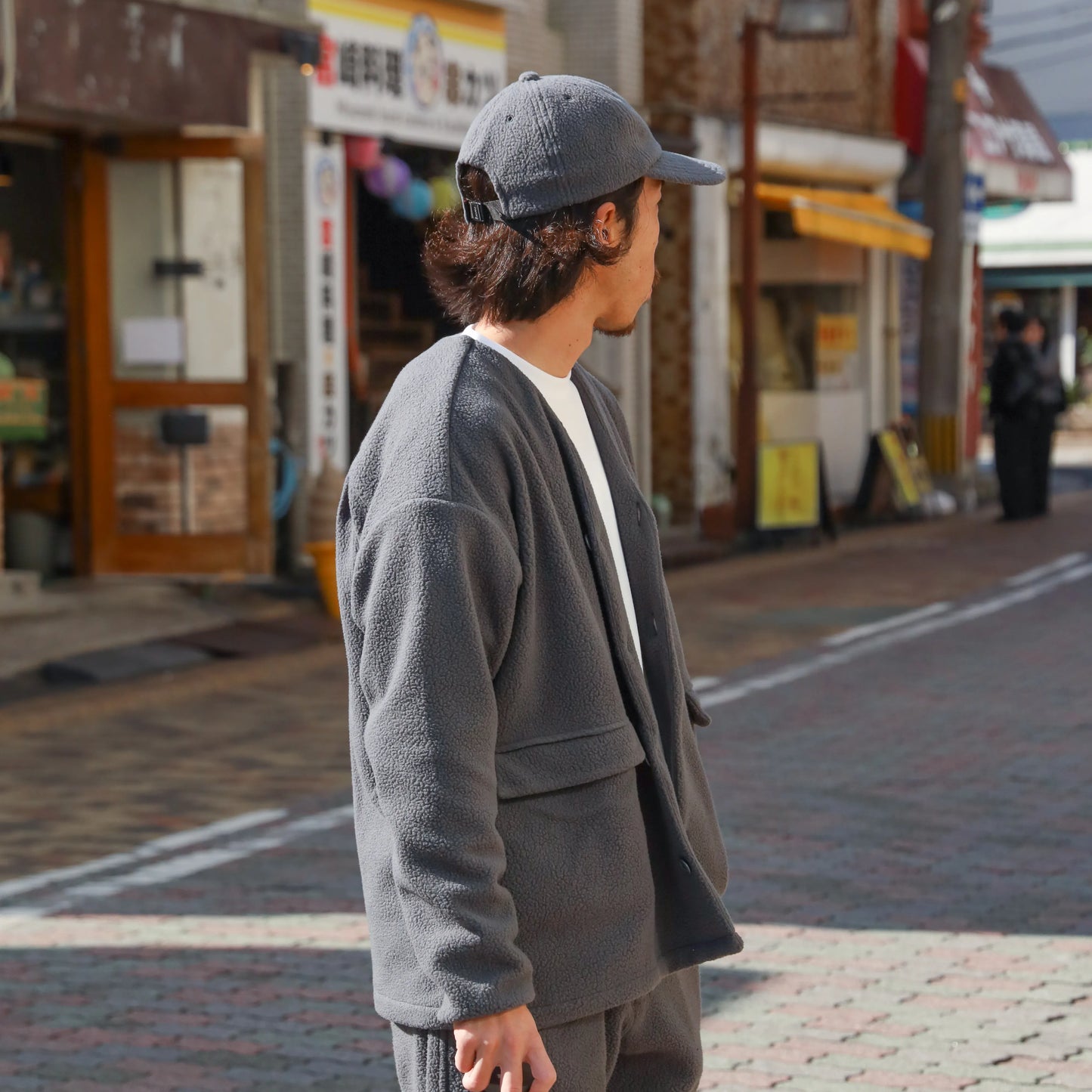 LOOSE CARDIGAN L/S W/PKT (THERMAL PRO) - CHARCOAL