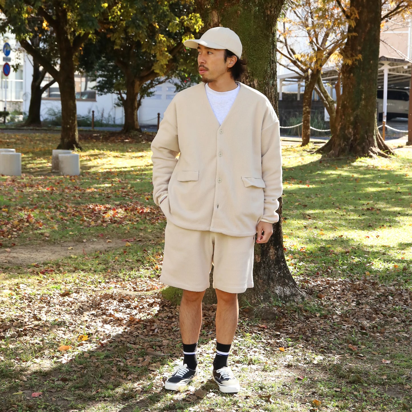 LOOSE CARDIGAN L/S W/PKT (THERMAL PRO) - NATURAL