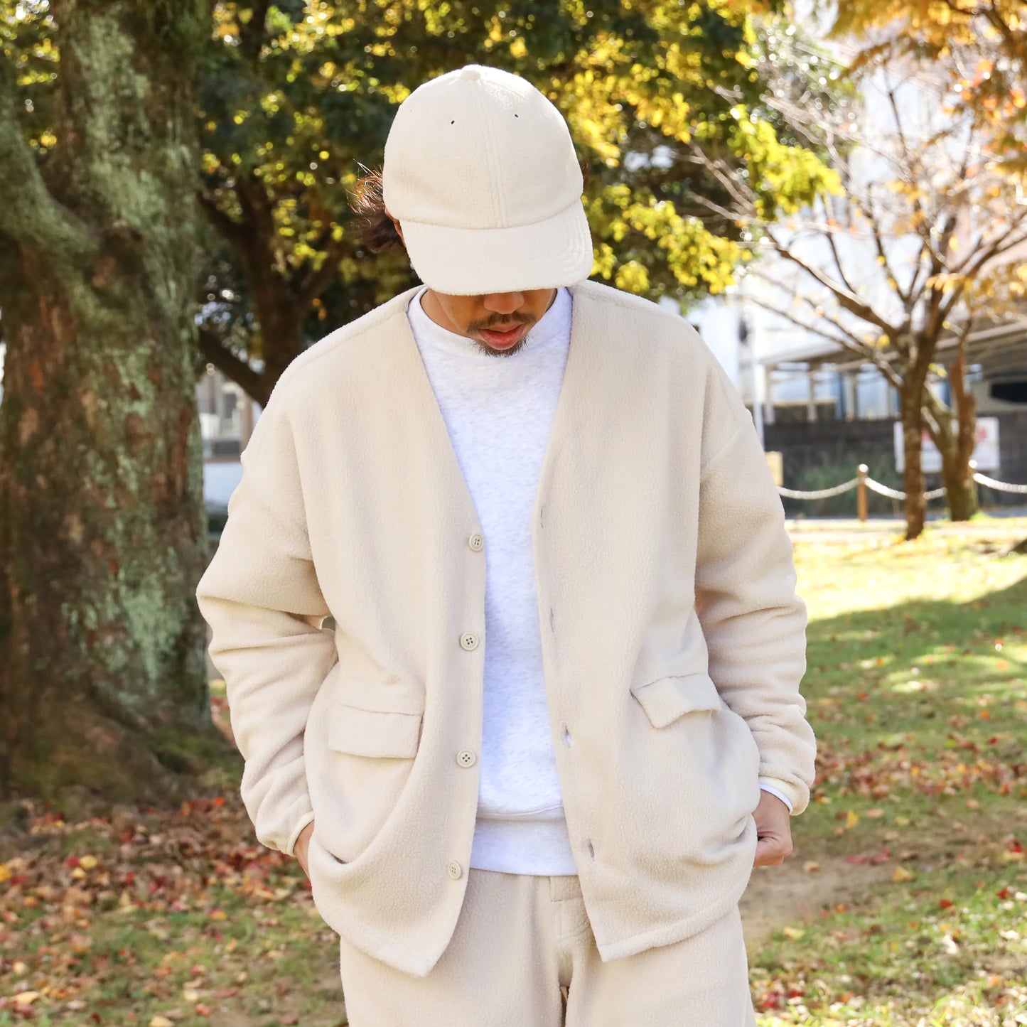 LOOSE CARDIGAN L/S W/PKT (THERMAL PRO) - NATURAL