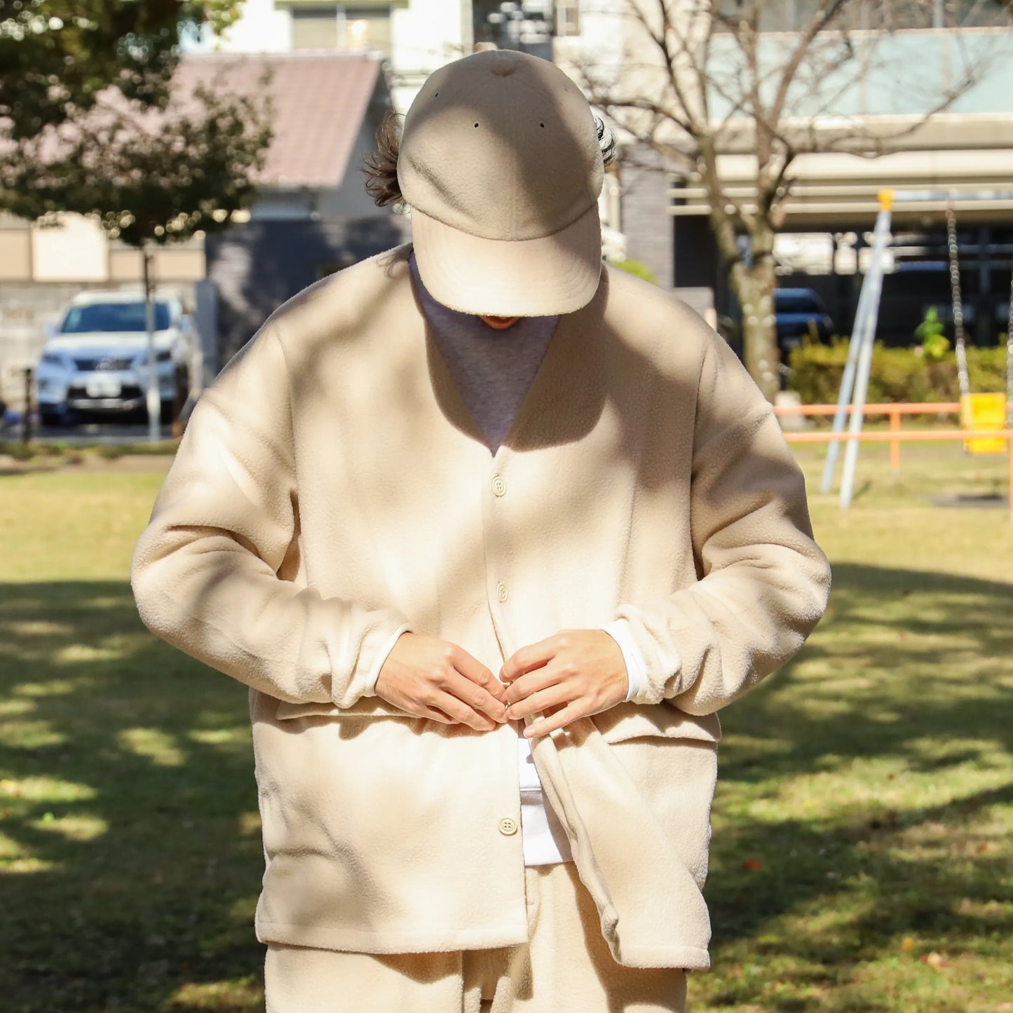 LOOSE CARDIGAN L/S W/PKT (THERMAL PRO) - NATURAL