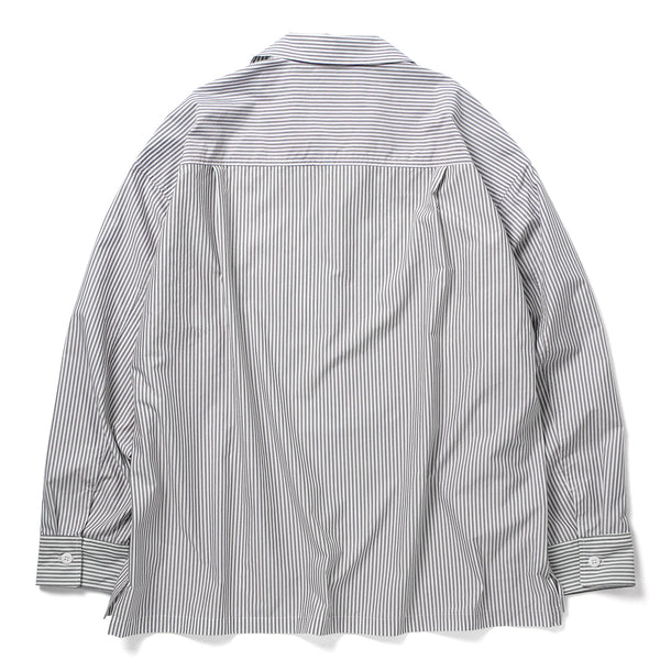 LOOSE SHIRTS L/S (COOL MAX) - BLACK STRIPE