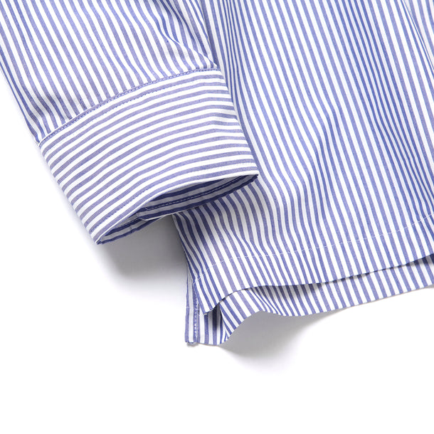 LOOSE SHIRTS L/S (COOL MAX) - BLUE STRIPE