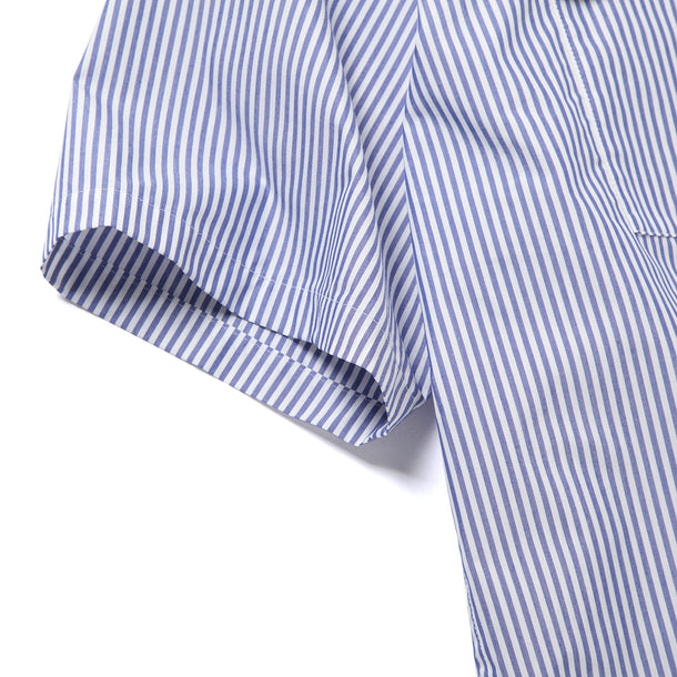 LOOSE SHIRTS S/S (COOL MAX) - BLUE STRIPE