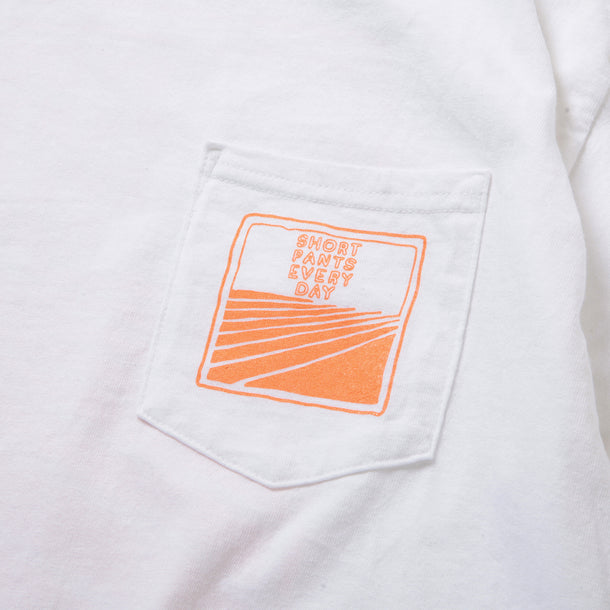 TEAM T-SHIRTS - WHITE × ORANGE