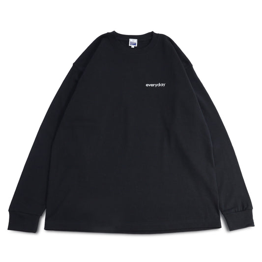 everyday HEAVY WEIGHT L/S T-SHIRTS - BLACK