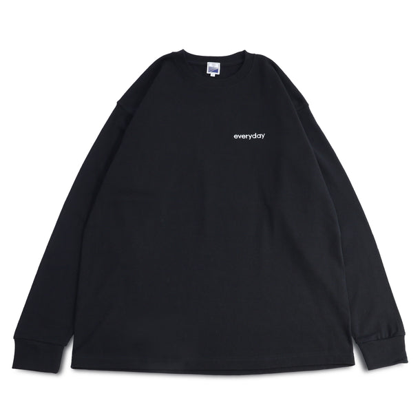 everyday HEAVY WEIGHT L/S T-SHIRTS - BLACK