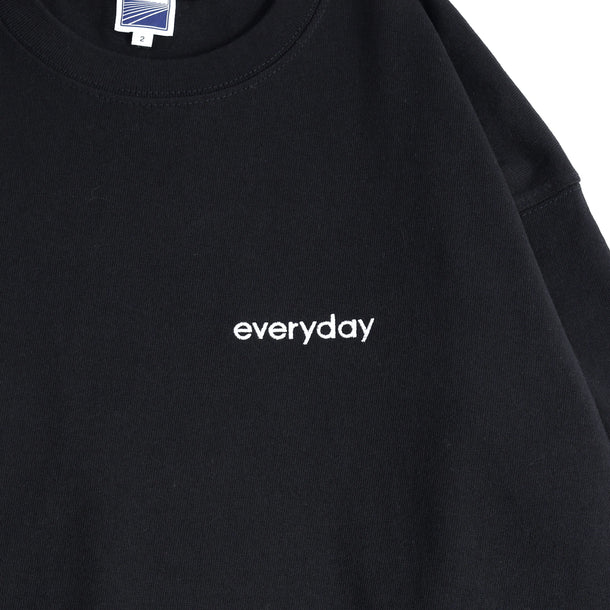 everyday HEAVY WEIGHT L/S T-SHIRTS - BLACK