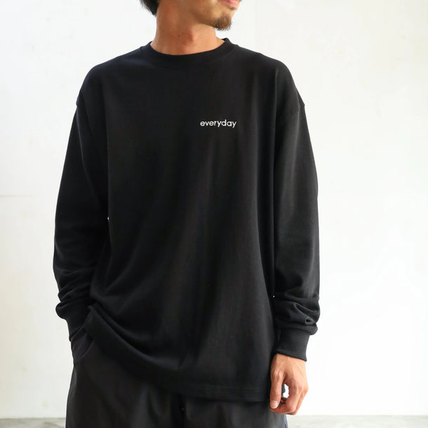 everyday HEAVY WEIGHT L/S T-SHIRTS - BLACK