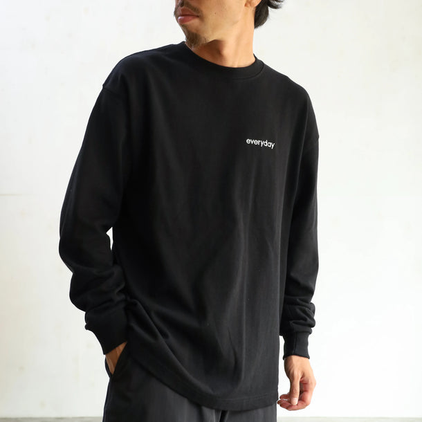everyday HEAVY WEIGHT L/S T-SHIRTS - BLACK