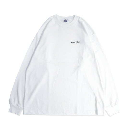 everyday HEAVY WEIGHT L/S T-SHIRTS - WHITE