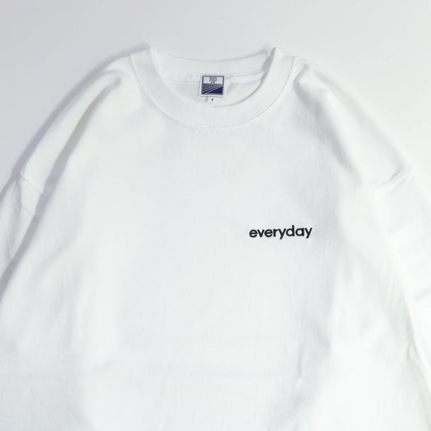 everyday HEAVY WEIGHT L/S T-SHIRTS - WHITE