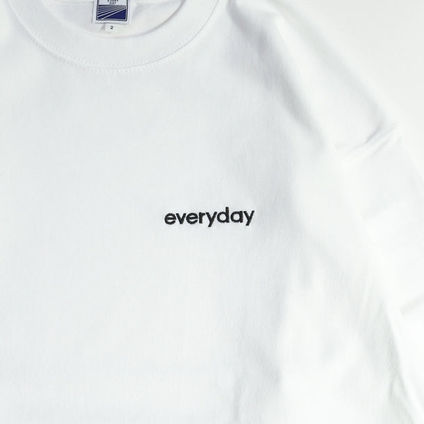 everyday HEAVY WEIGHT L/S T-SHIRTS - WHITE