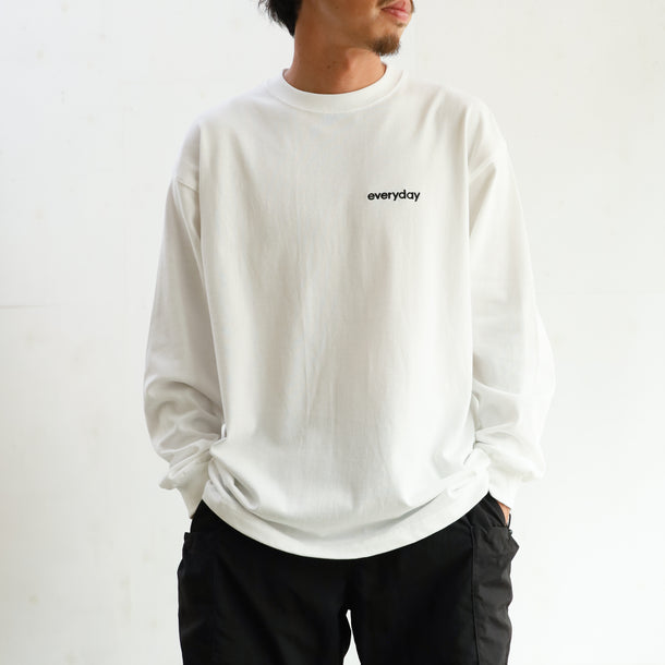 everyday HEAVY WEIGHT L/S T-SHIRTS - WHITE