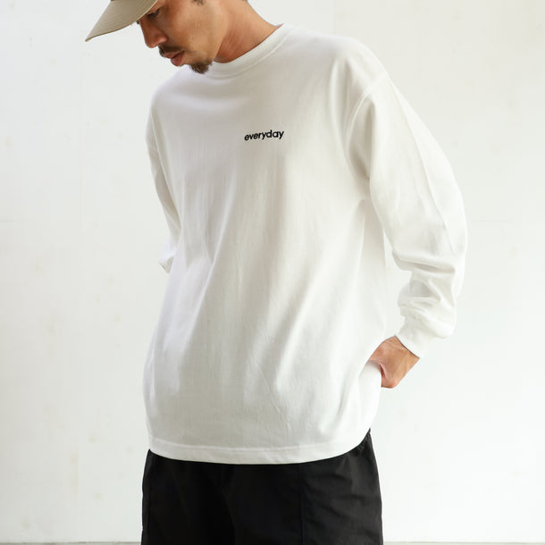 everyday HEAVY WEIGHT L/S T-SHIRTS - WHITE