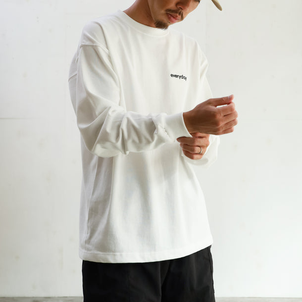 everyday HEAVY WEIGHT L/S T-SHIRTS - WHITE
