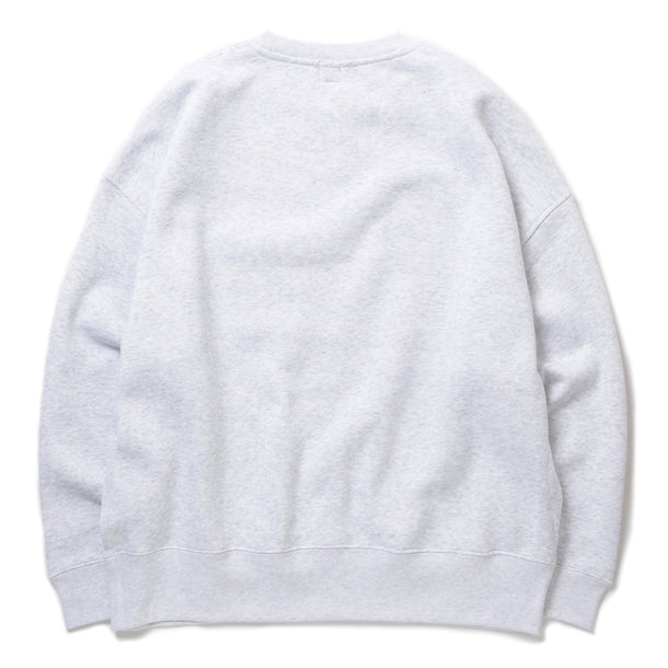 LOOSE SWEAT CREW W/PKT - ASH × NATURAL