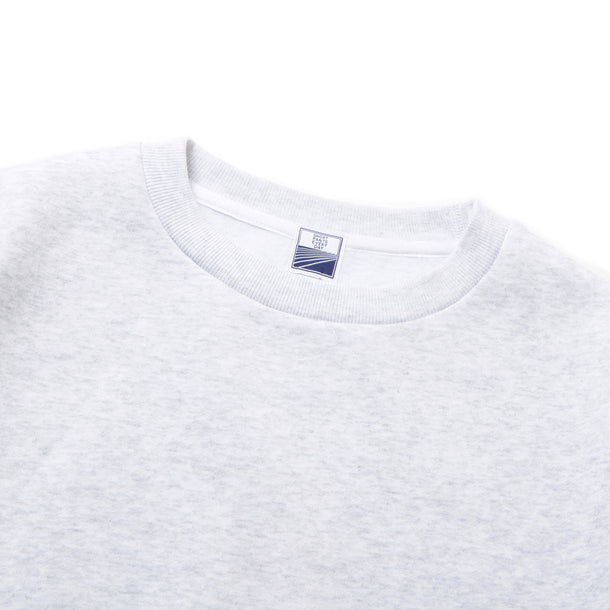 LOOSE SWEAT CREW W/PKT - ASH × NATURAL