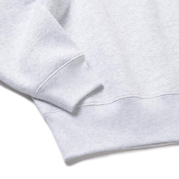 LOOSE SWEAT CREW W/PKT - ASH × NATURAL