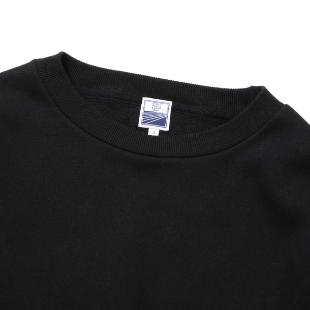 LOOSE SWEAT CREW W/PKT - BLACK × GRAY