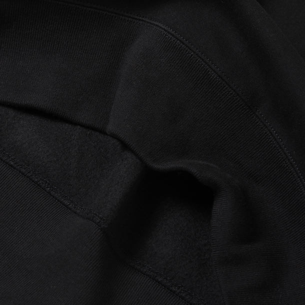 LOOSE SWEAT CREW W/PKT - BLACK × GRAY