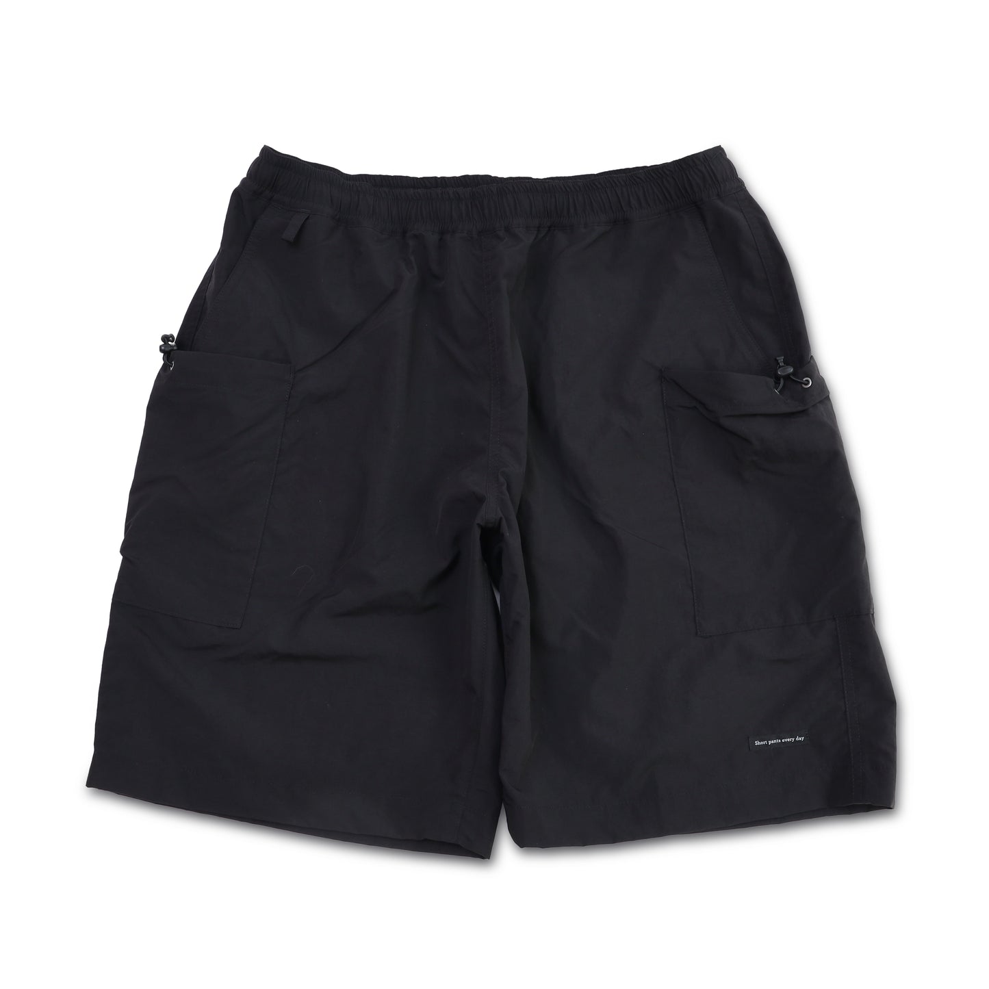 LIGHT NYLON RELAX TAC CARGO SHORTS - BLACK