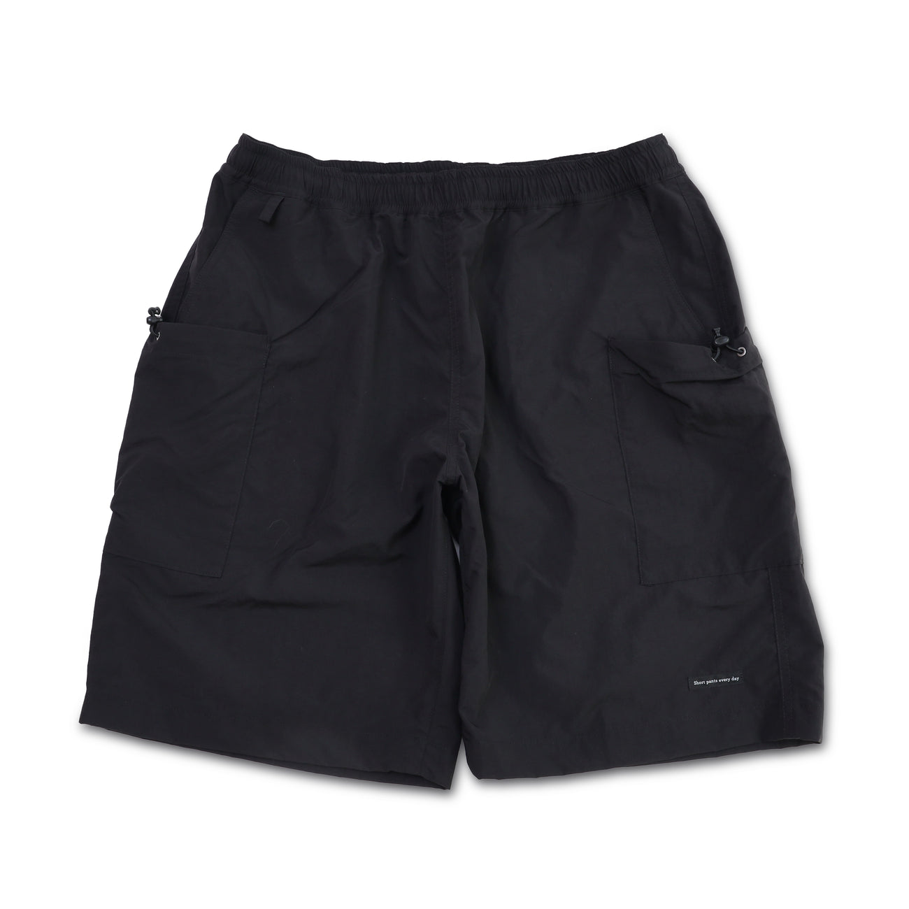 LIGHT NYLON RELAX TAC CARGO SHORTS - BLACK