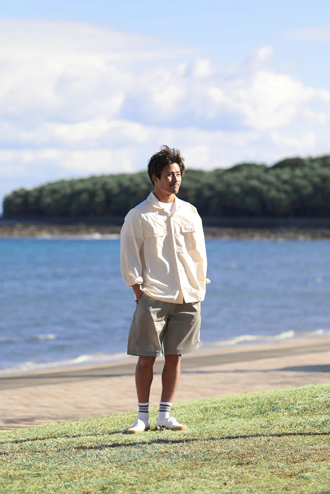 LOOSE SHIRTS L/S (COOL MAX) - BEIGE