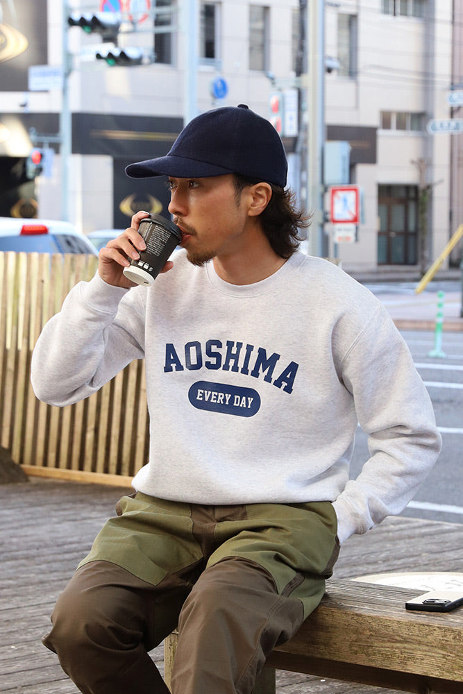 AOSHIMA EVERY DAY CREW SWEAT - ASH GRAY