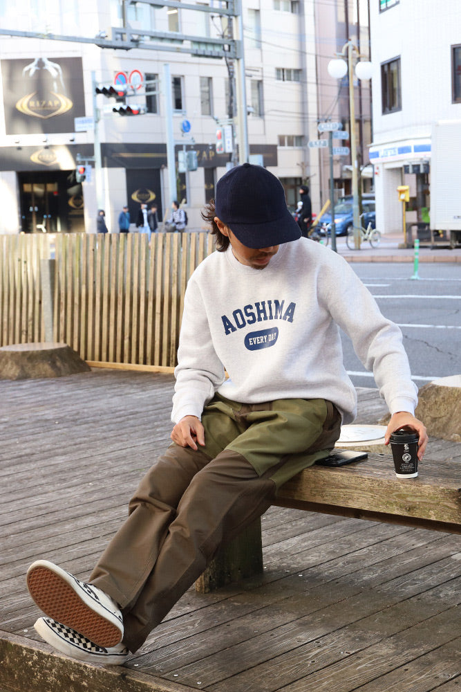 AOSHIMA EVERY DAY CREW SWEAT - ASH GRAY