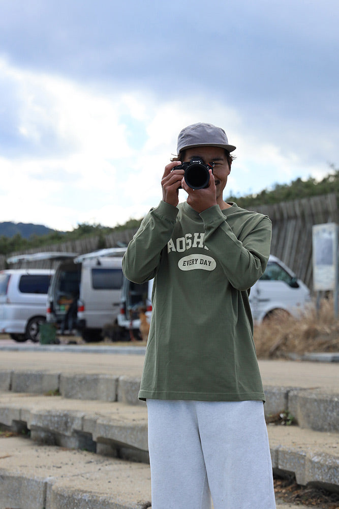 AOSHIMA EVERY DAY L/S T-SHIRTS - LT OLIVE