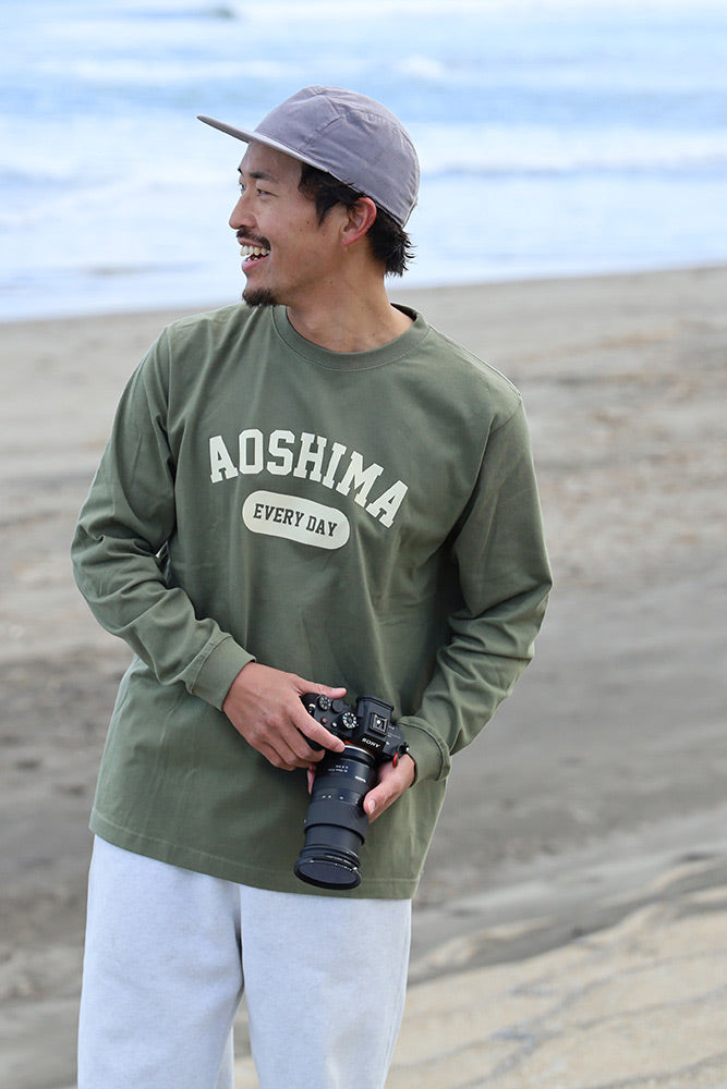 AOSHIMA EVERY DAY L/S T-SHIRTS - LT OLIVE