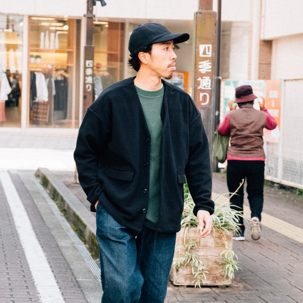 LOOSE CARDIGAN L/S W/PKT (THERMAL PRO) - BLACK