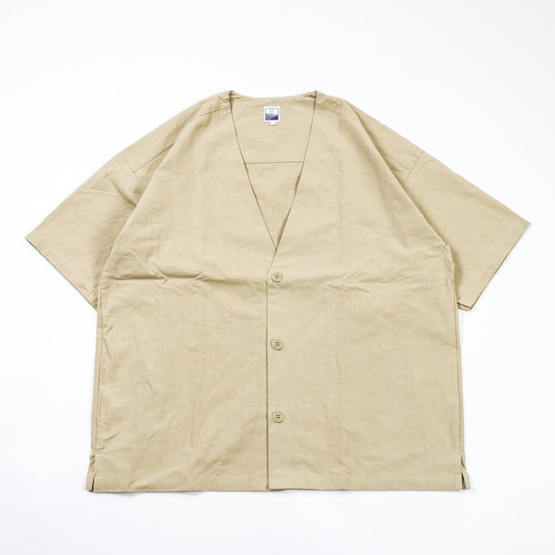 LOOSE CARDIGAN S/S BEIGE