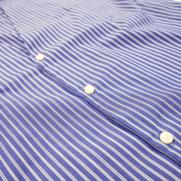 LOOSE CARDIGAN S/S STRIPE BLUE STRIPE