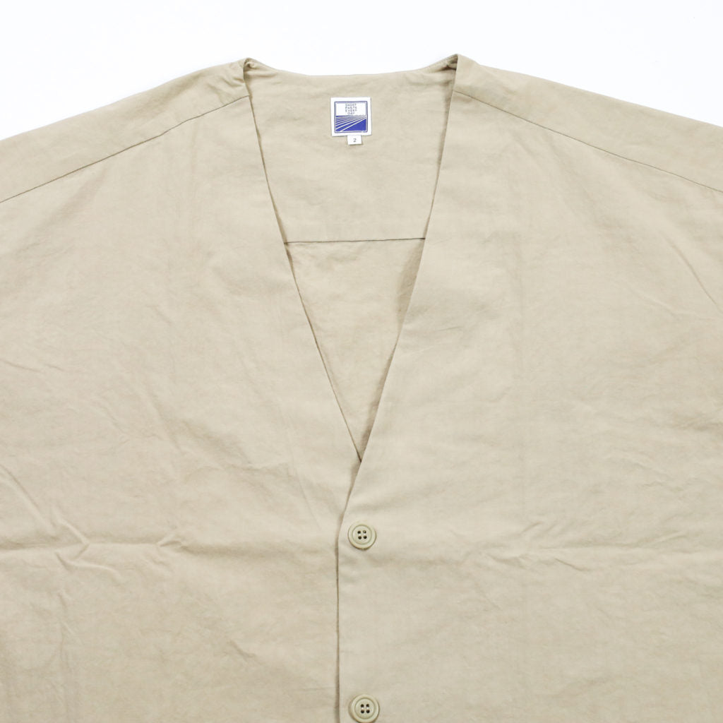 LOOSE CARDIGAN S/S BEIGE
