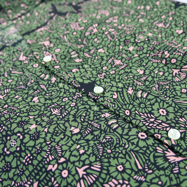 LOOSE CARDIGAN S/S YUKA BATIK KHAKI