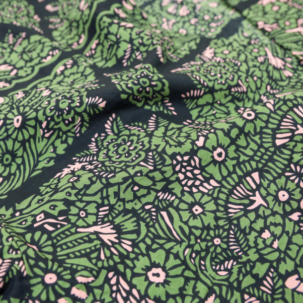 LOOSE CARDIGAN S/S YUKA BATIK KHAKI