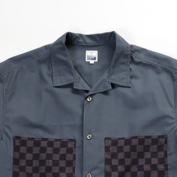 S/S 久留米絣 HANDS FREE SHIRTS GRAY×GRAY | Short pants every day